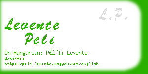 levente peli business card